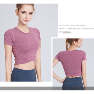 Áo croptop tập gym yoga PT113 (PT Sport)