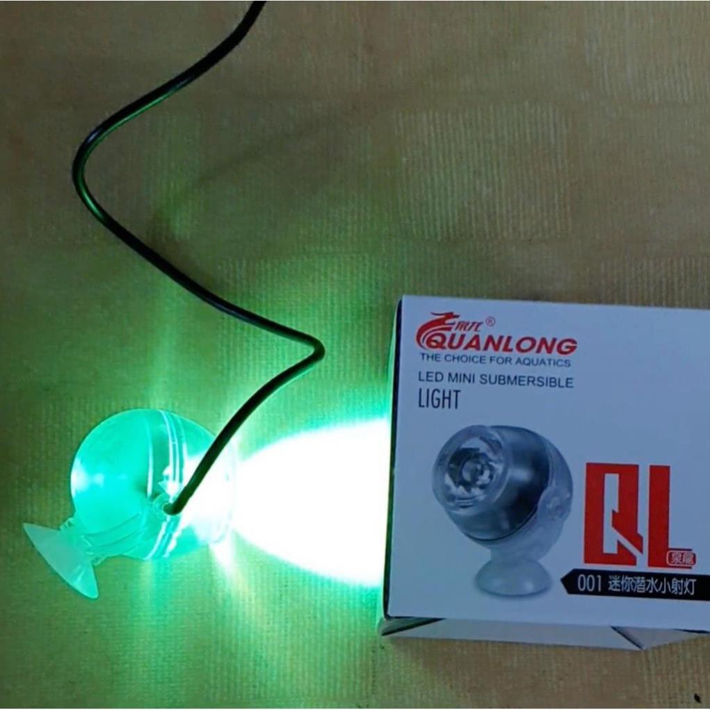 Đèn rọi hồ cá mini 7 màu cho hồ cá cảnh nhỏ, hồ bán cạn, hòn non bộ