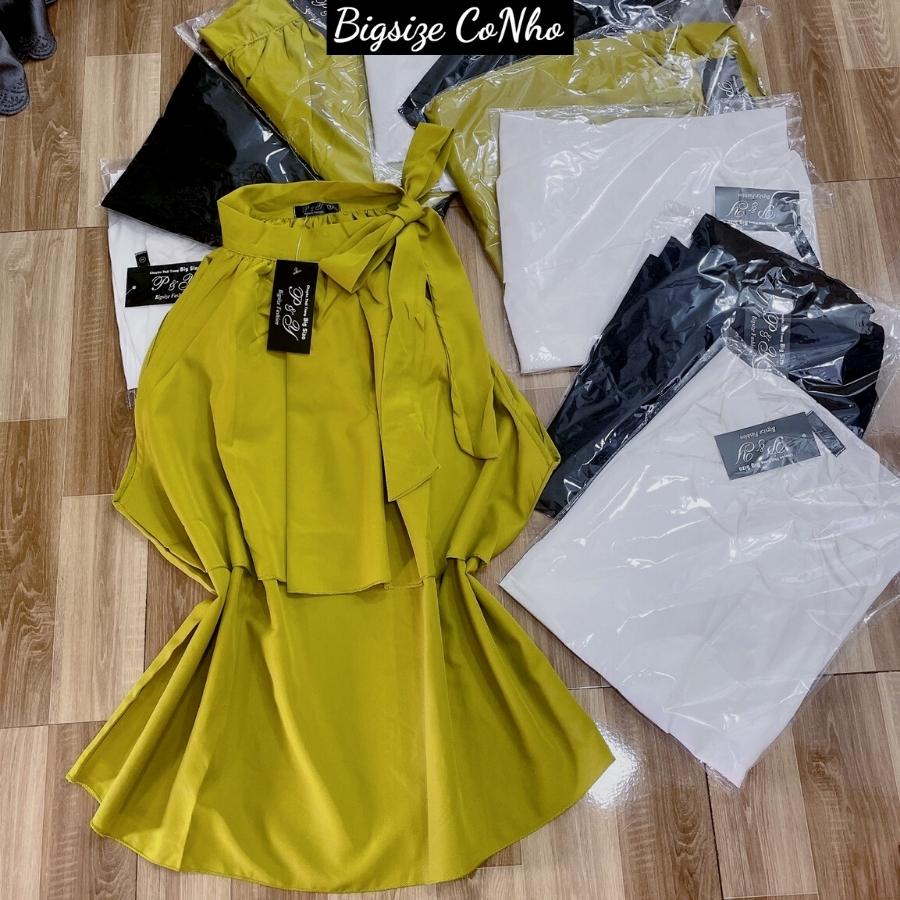 Áo yếm Bigsize nữ hai tầng dáng dài sát nách cách điệu phía trước AT12