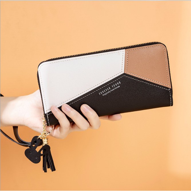 Ví nữ dáng dài cầm tay cao cấp T02 thiết kế đẹp nhiều ngăn thời trang đi làm đi chơi | BigBuy360 - bigbuy360.vn