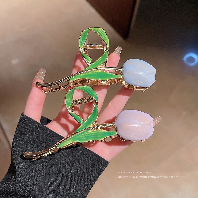 Kẹp Tóc Hoa Tulip Phong Cách Hàn Quốc Kiểu Mới 2022