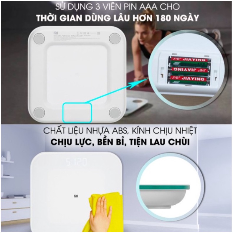 Cân điện tử thông minh Xiaomi Body Fat Scale 2 &amp; Scale 2 Universal cân thể chất xiaomi