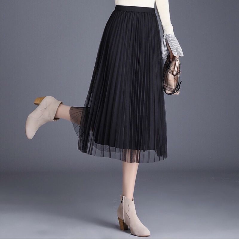 Chân váy xếp ly QC phối ren mặc hai mặt | BigBuy360 - bigbuy360.vn