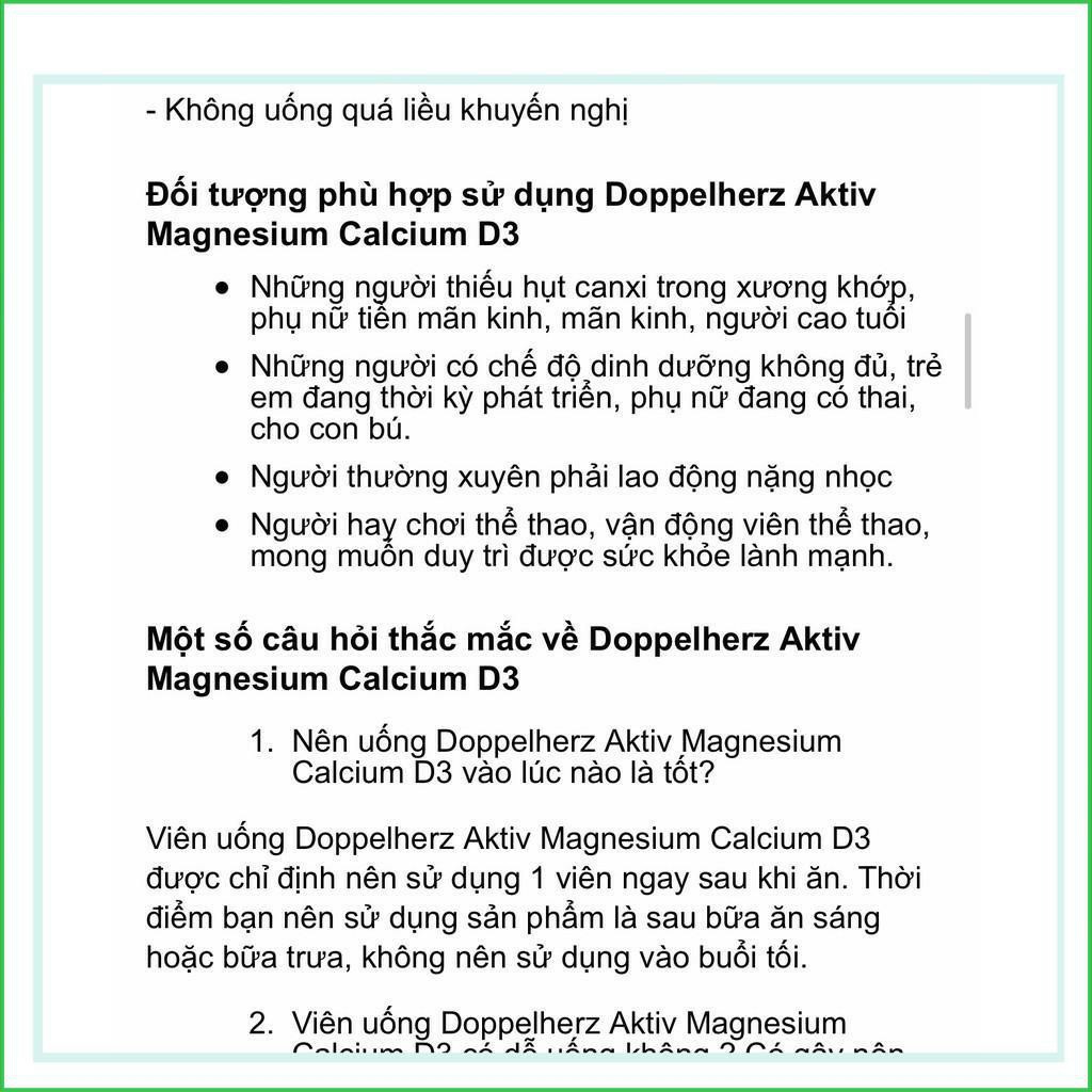 Sản phẩm Viên uống Magnesium + calcium+ D3 hàng Đức | Thế Giới Skin Care