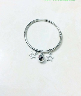 Combo 10 vòng kiềng gắn charm xi bạc