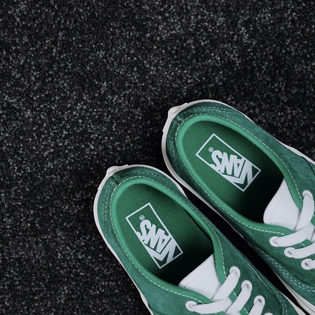 Giày Vans Da Lộn Màu Xanh Lá Kiểu Retro Cá Tính