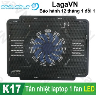 [Freeship toàn quốc từ 50k] Đế tản nhiệt laptop COOLCOLD Thin Ice K17 (Đen)