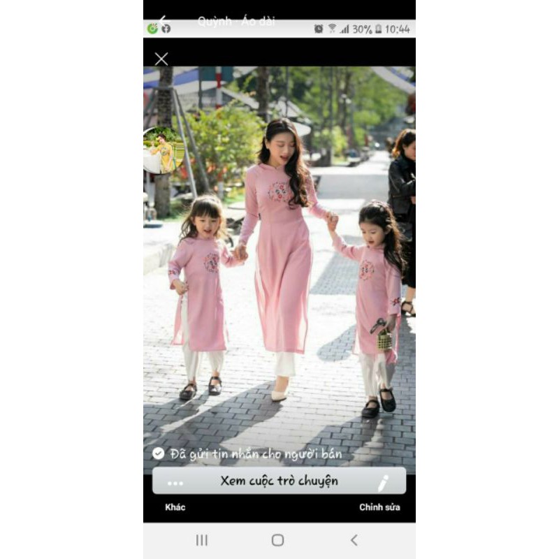 SÉT ÁO DÀI CÁCH TÂN MẸ BÉ MÀU ĐỎ NỔI BẬT XINH SẮN ĐẸP | BigBuy360 - bigbuy360.vn