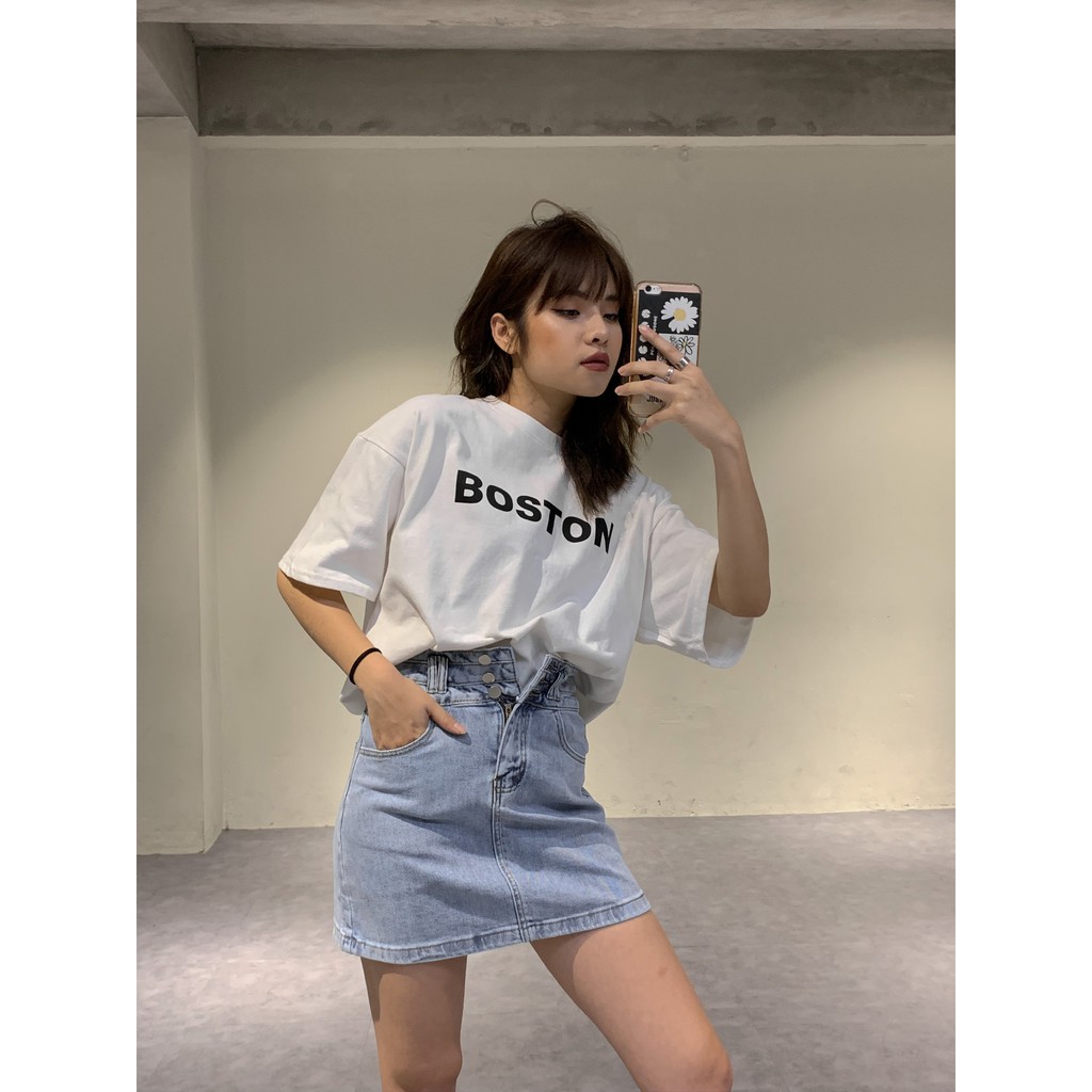 CHÂN VÁY JEANS CẠP 3 CÚC CHUBBIE hai màu xanh/xám - CHÂN VÁY CV022 | BigBuy360 - bigbuy360.vn