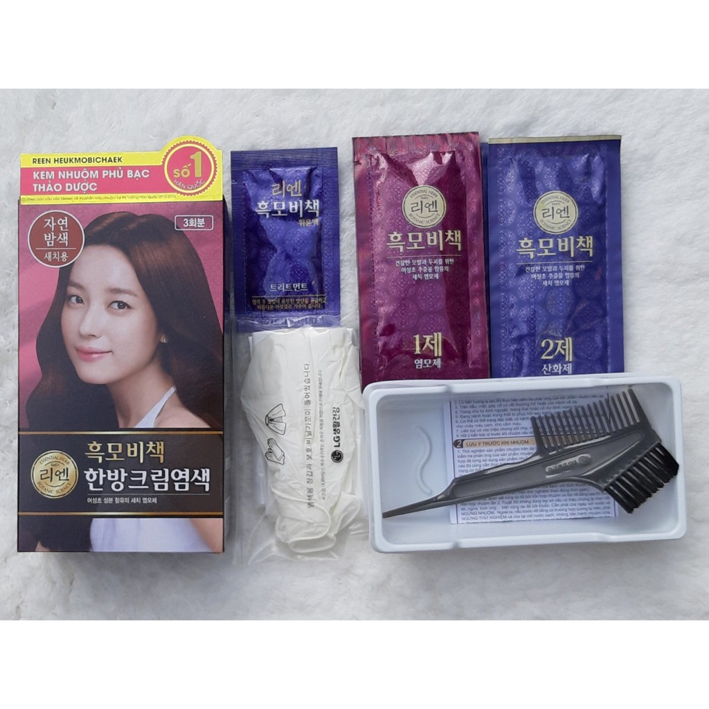 [Phủ Bạc Hàn Quốc] Thuốc nhuộm tóc Reen - thành phần thào dược Đông Y
