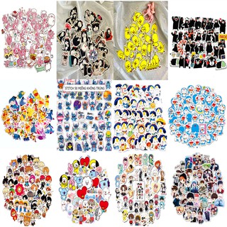 Sticker mini hoạt hình dán laptop điện thoại notebook bộ sưu tập 2