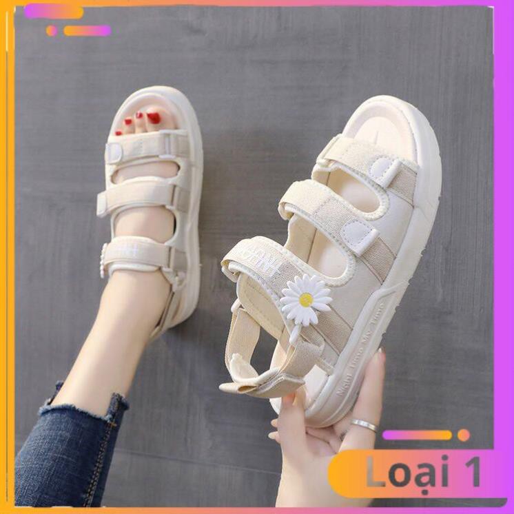 [FreeShip – hàng Auth] FREE SHIP 50K Dép quai hậu , sandal quai hậu học sinh quai dán thêu hoa cúc siêu đẹp