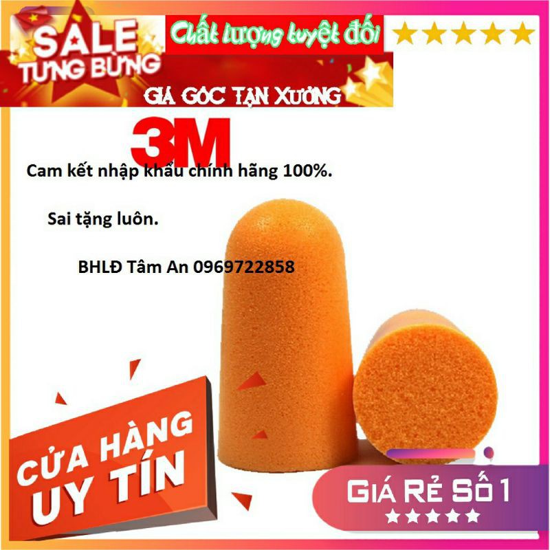 10 đôi Nút bịt tai, nút nhét tai chống ồn 3M 1100. KHUYẾN MẠI GIẢM GIÁ