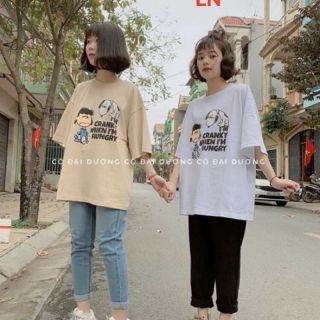 Áo phông thụng cô bé và cún