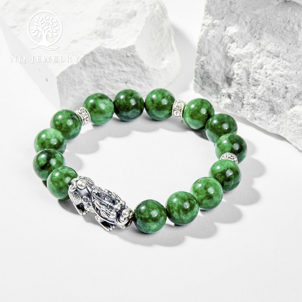 Vòng tay phối charm tỳ hưu bạc thái - NQ Jewelry