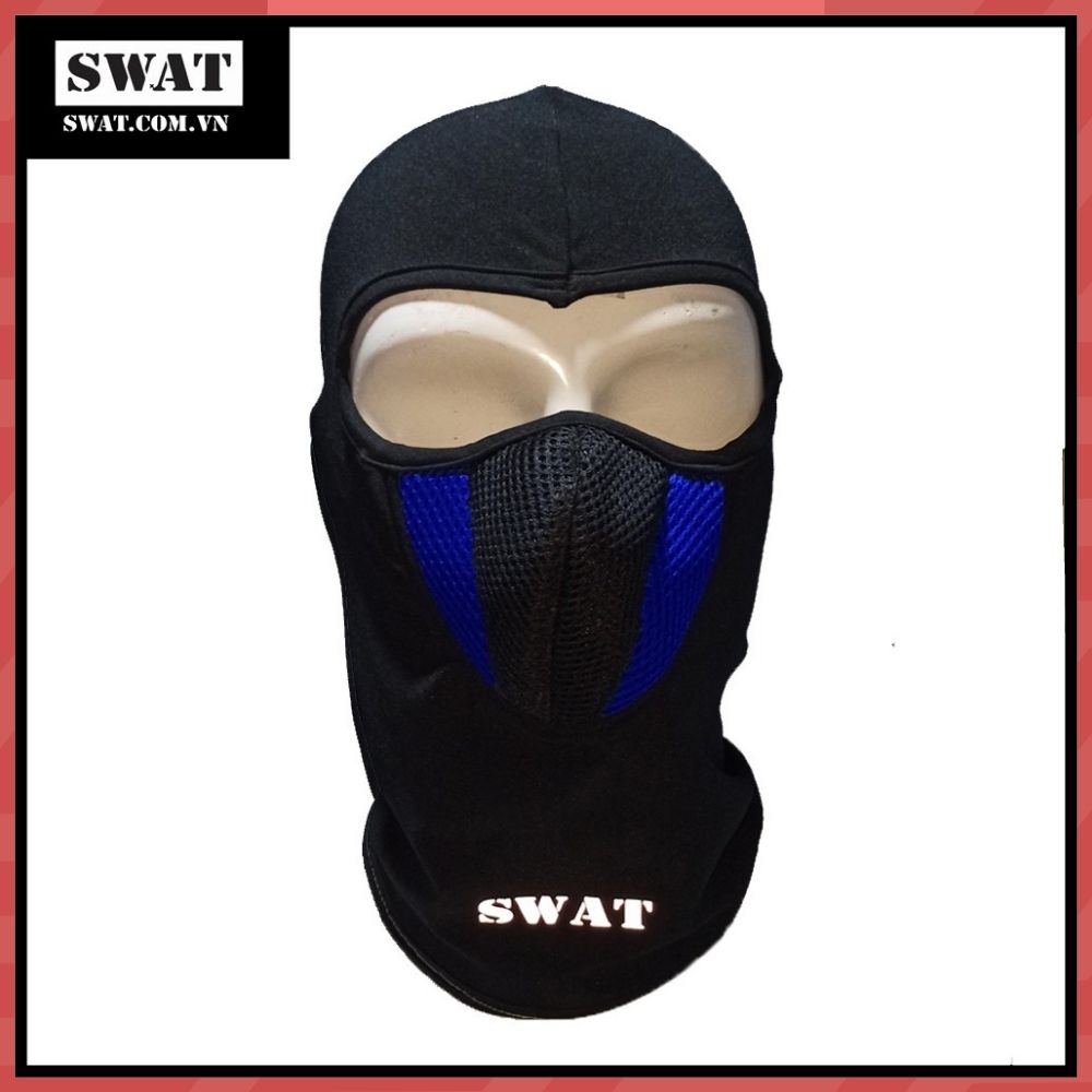 KHẨU TRANG TRÙM ĐẦU KIỂU NINJA Swat X2 Chất liệu vải siêu mềm mịn Co giãn Chống nắng Chống bụi Thương hiệu SWAT Cao