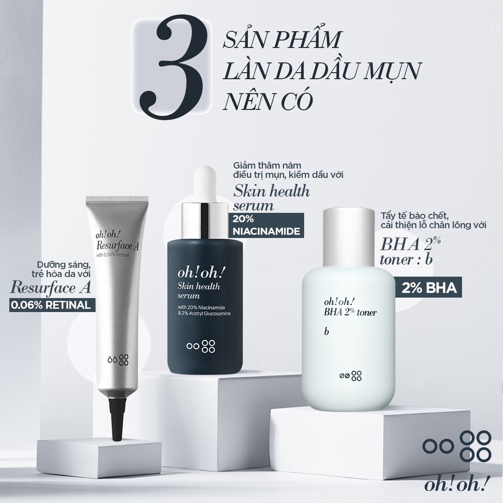 Tinh Chất Trẻ Hóa, Làm Sáng Da oh!oh! Resurface A (with 0.06% Retinal) (20ml)