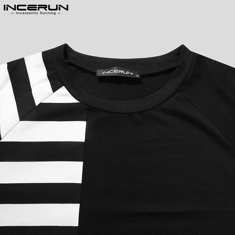 Áo INCERUN Tay Dài Họa Tiết Kẻ Sọc Cá Tính Cho Nam | BigBuy360 - bigbuy360.vn