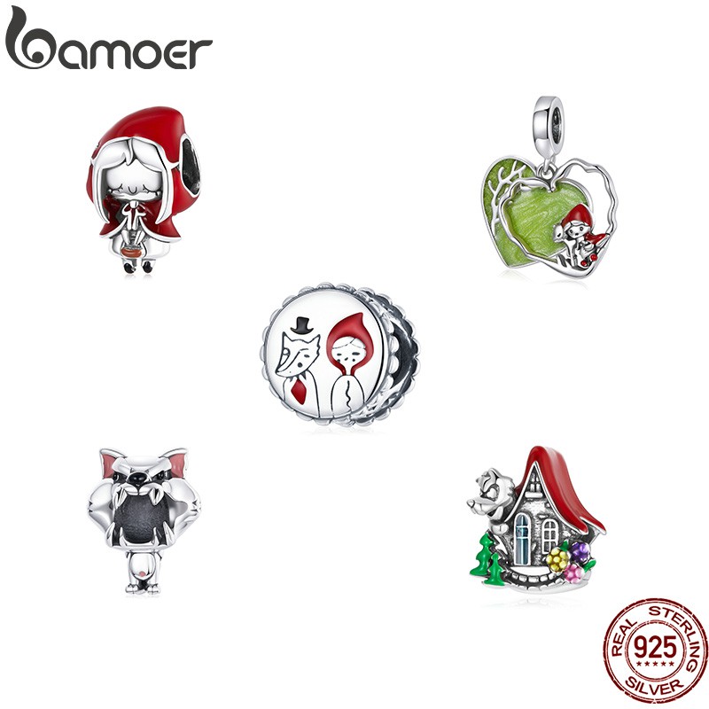 Phụ Kiện Hạt Trang Sức Bamoer Dùng Làm Vòng Đeo Tay / Dây Chuyền Diy Thời Trang bạc 925 Dòng Cổ Tích