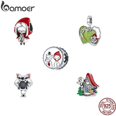 Phụ Kiện Hạt Trang Sức Bamoer Dùng Làm Vòng Đeo Tay / Dây Chuyền Diy Thời Trang bạc 925 Dòng Cổ Tích