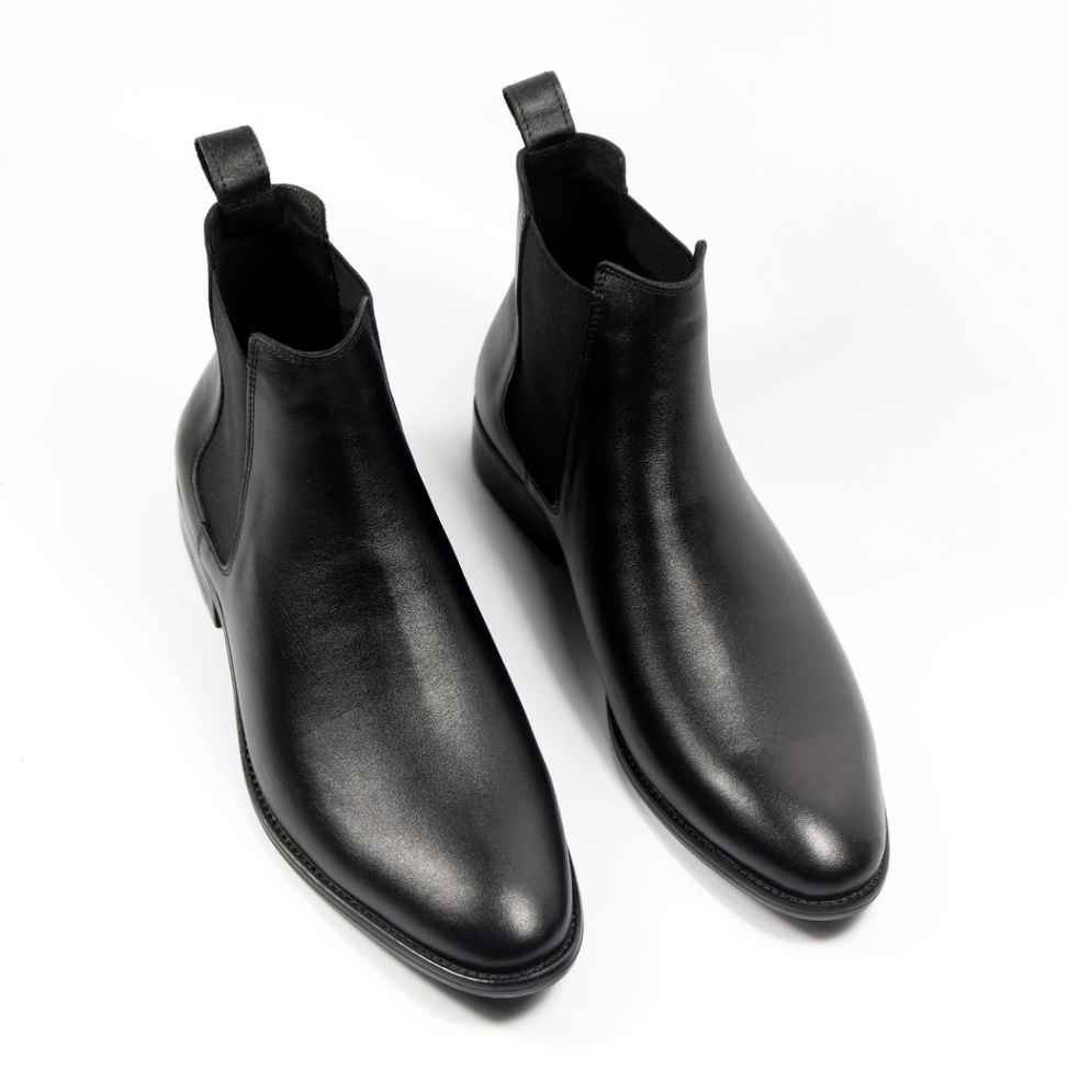 Chelsea Boots cao cổ thời trang nam chất liệu da bò giúp tăng 3.5cm chiều cao