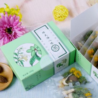 Trà bát bảo 8 vị thảo mộc: quả đười ươi, kim ngân hoa, lá bạc hà, cam thảo, hoa cúc, phật thủ, bách hợp, đường phèn