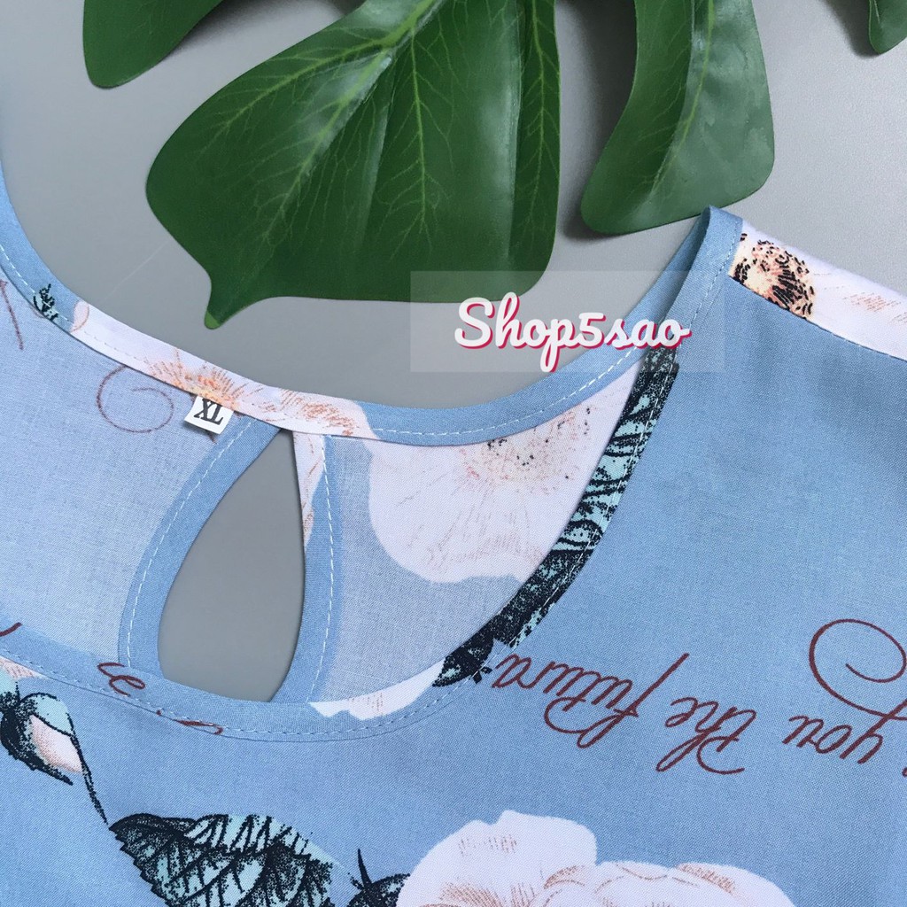 Váy lanh - Đầm ngủ mặc nhà lanh (tole) SHOP5SAO có túi BIGSIZE (55-70kg)