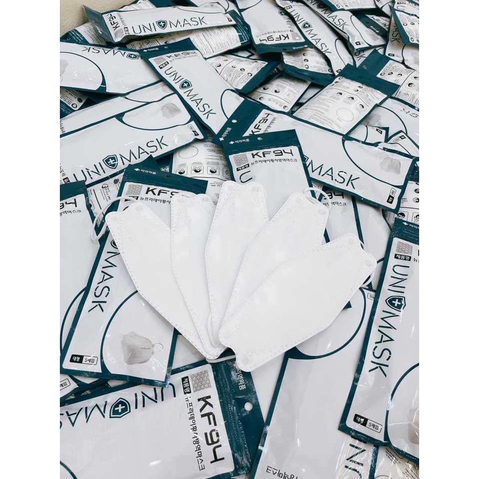 Khẩu trang 4d y tế 10cái vải kháng khuẩn màu trắng xám đẹp cao cấp KF94 4D người lớn Hoàng Dũng MASK chống bụi mịn ESHOP