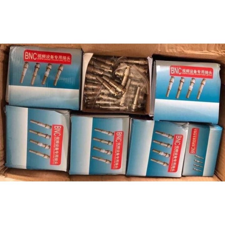 Combo 100c BNC lò xo lõi đồng,Hàng chất lượng không lỗi lầm, Jack BNC loại tốt không trờn gen lỏng ốc