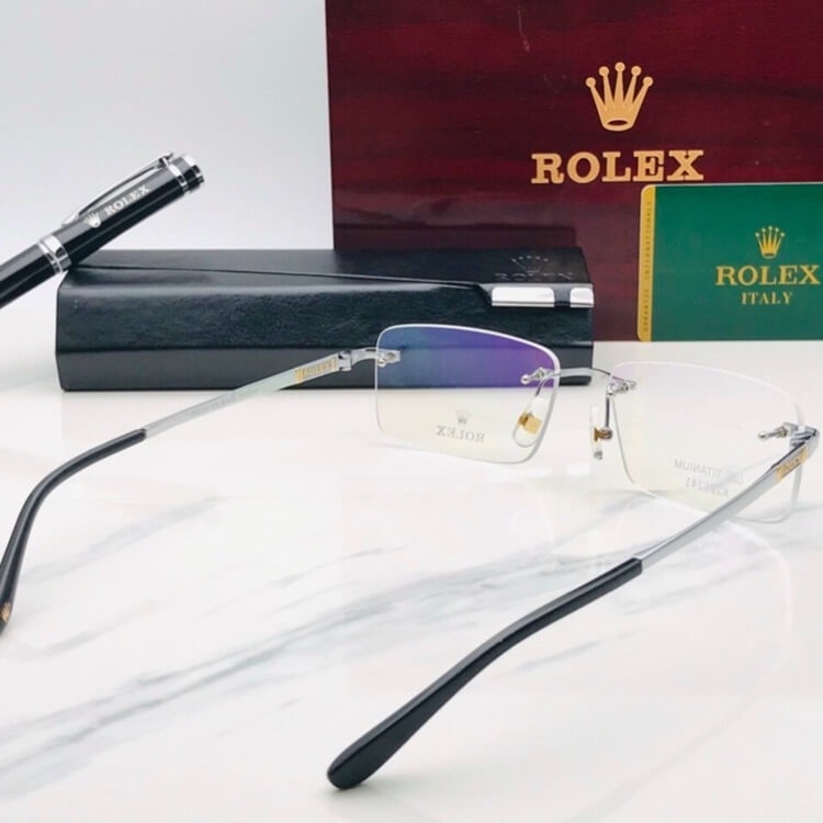 Kính không gọng, R.OLEX, Gọng kính nam, Titanium mạ vàng 18K,  - donghokinhmat168