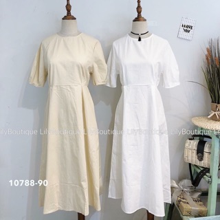 Váy thô trơn dài khoá sau 255