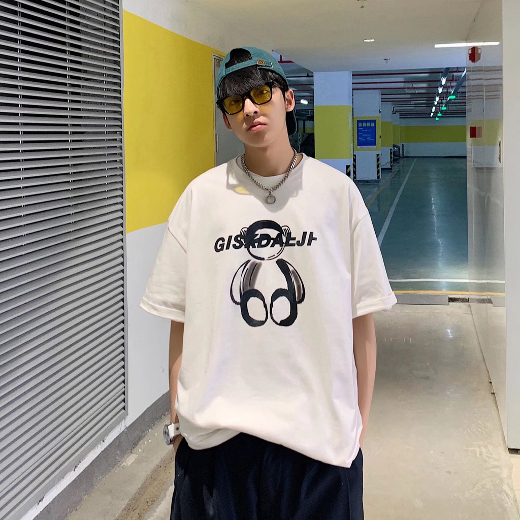 Áo Thun Tay Ngắn Dáng Rộng In Chữ Cỡ Lớn Thoải Mái Thời Trang Mùa Hè Cho Nam Và Nữ M-5XL