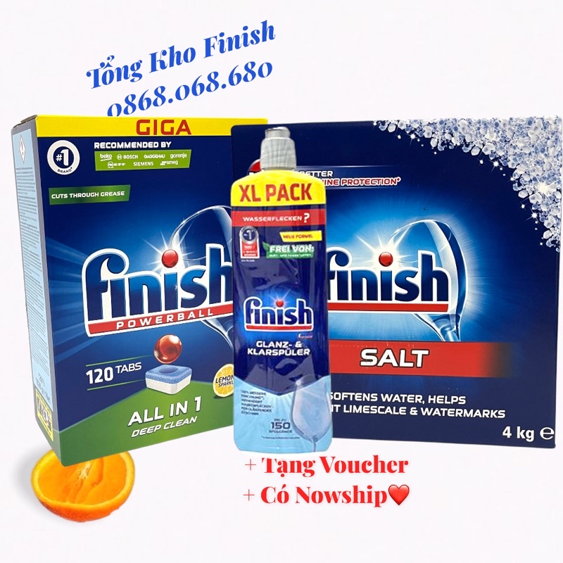 [COMBO TIẾT KIỆM] Combo viên rửa bát finish All in 1