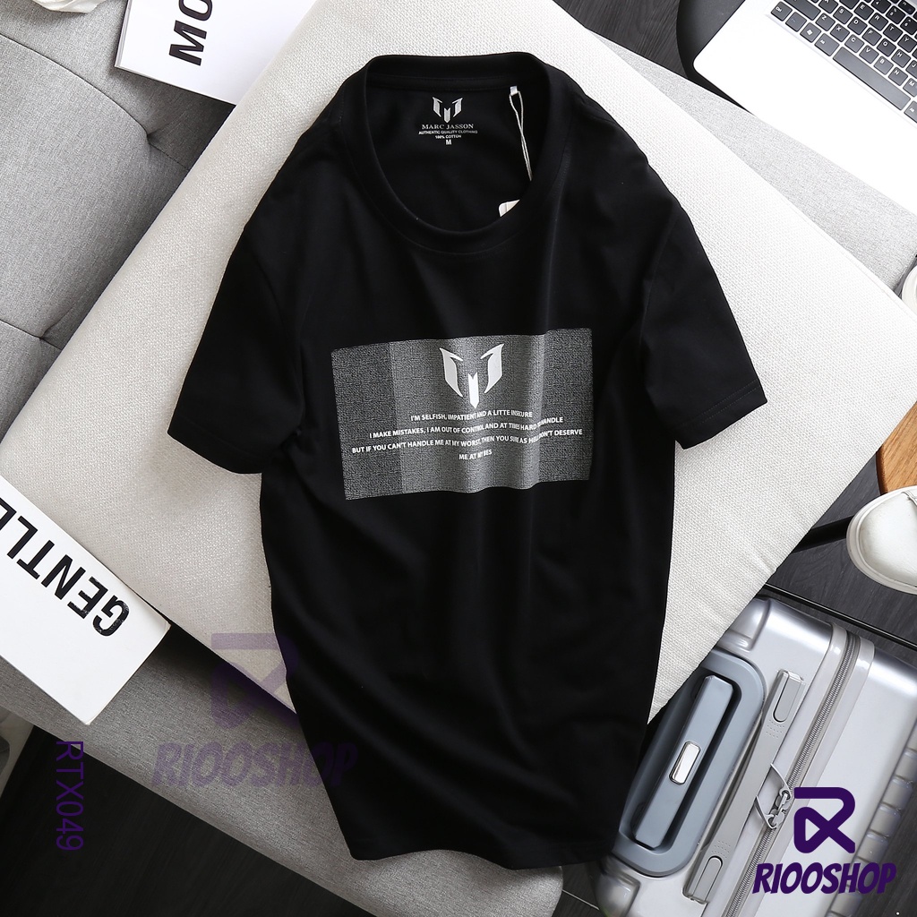 Áo thun nam ngắn tay cổ tròn in đơn giản mar RTX049 - áo phông nam cotton Riooshop