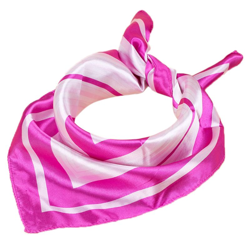 Khăn Choàng Cổ Vuông 50x50CM Bằng Lụa Jacquard Giả Màu Tương Phản Cho Nữ