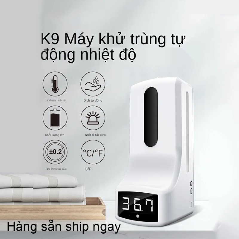 k9pro bản quốc tế đo thân nhiệt tự động và khứ khuẩn tự động không tiếp xúc
