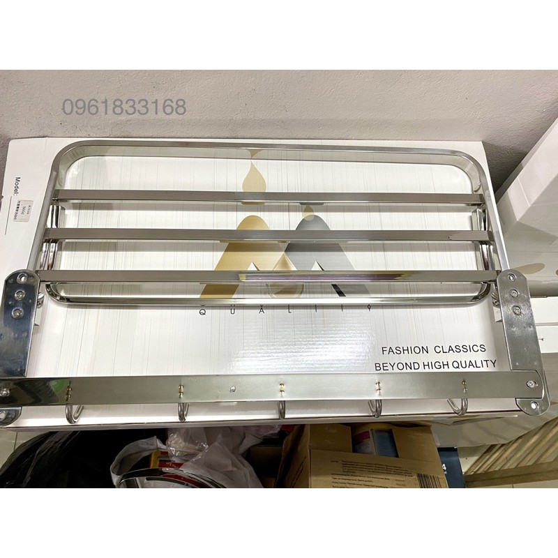 Vắt khăn cao cấp inox 304 chân đặc, nang vuông(kèm miếng dán không phải khoan tường) | BigBuy360 - bigbuy360.vn