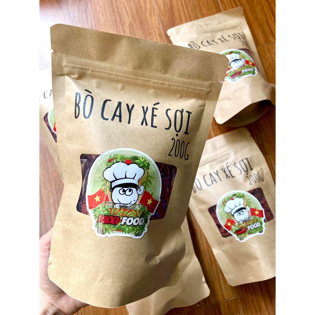 [HN - CHÍNH HÃNG] Bò cay xé sợi, MIXIFOOD tuyệt phẩm thịt bò chất lượng cao, túi 200G SIÊU NGON - ĐẬM ĐÀ