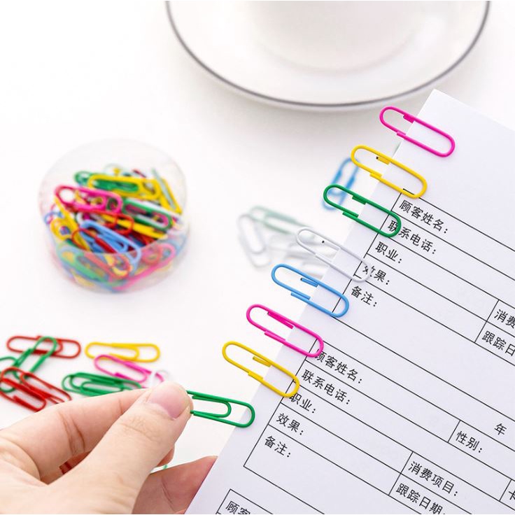 Hộp 50 Kẹp Giấy Màu Sắc H178