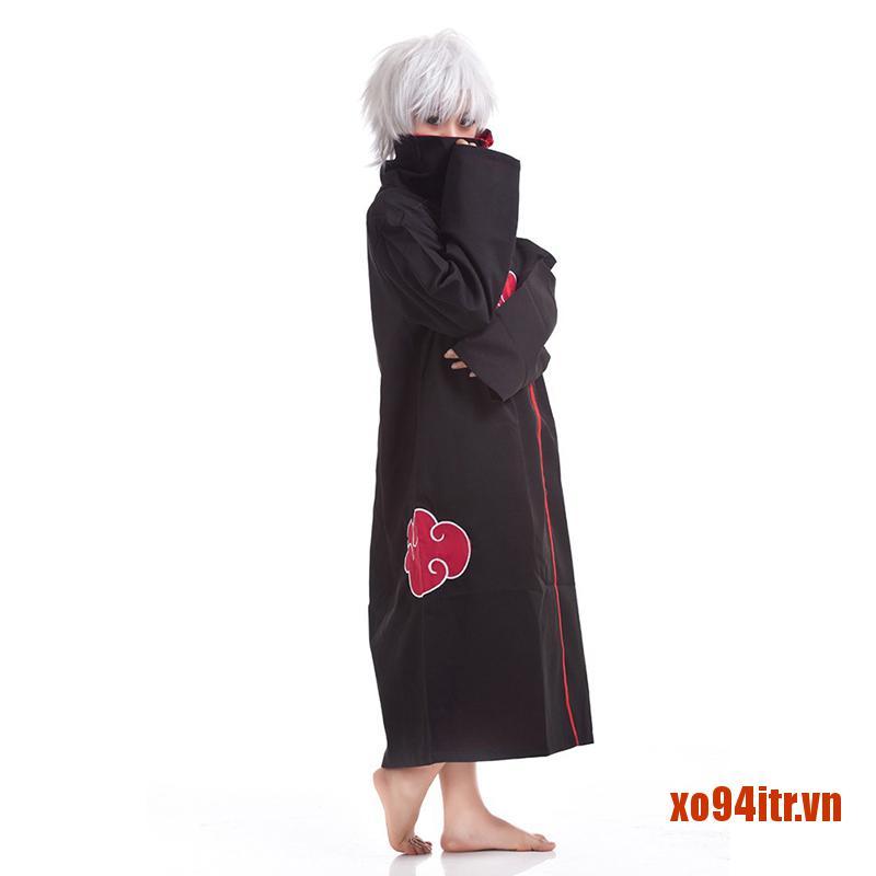 XOITR  Kids Anime Naruto Cosplay Akatsuki Cloak Uchiha Party Costume Accessories S