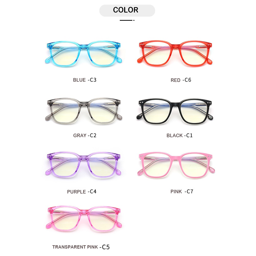 Kính mắt Kateluo 3568 trong suốt chống ánh sáng xanh chống phản xạ cho trẻ emđeo khi dùng máy tính