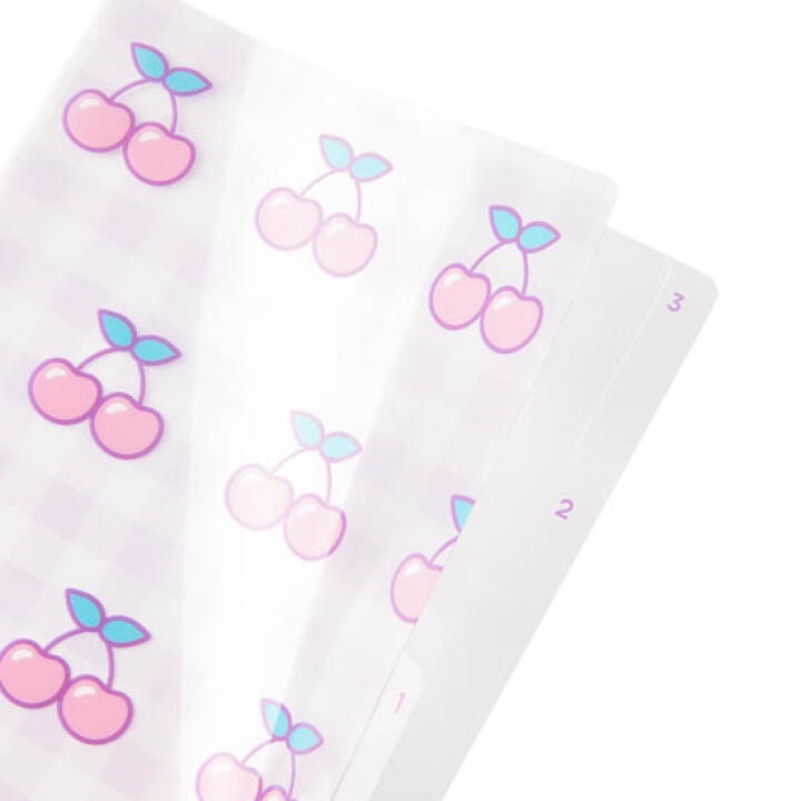 Bìa Đựng Giấy Tờ Mini ARTBOX Hàn Quốc Họa Tiết Cherry 3 Ngăn Tiện Lợi