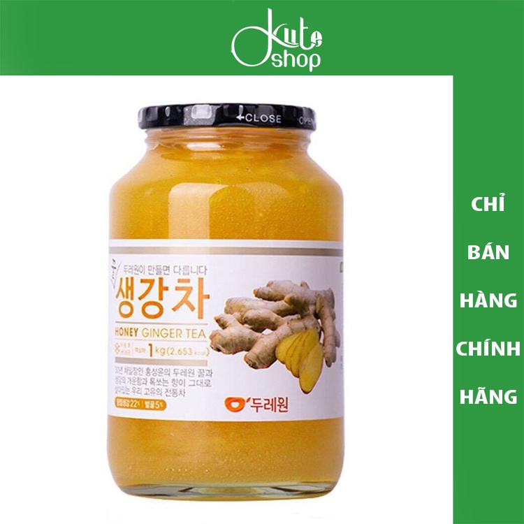 {HSD 04/22} Trà gừng mật ong Dooraewon Honey Ginger Tea Hàn Quốc hủ 1kg