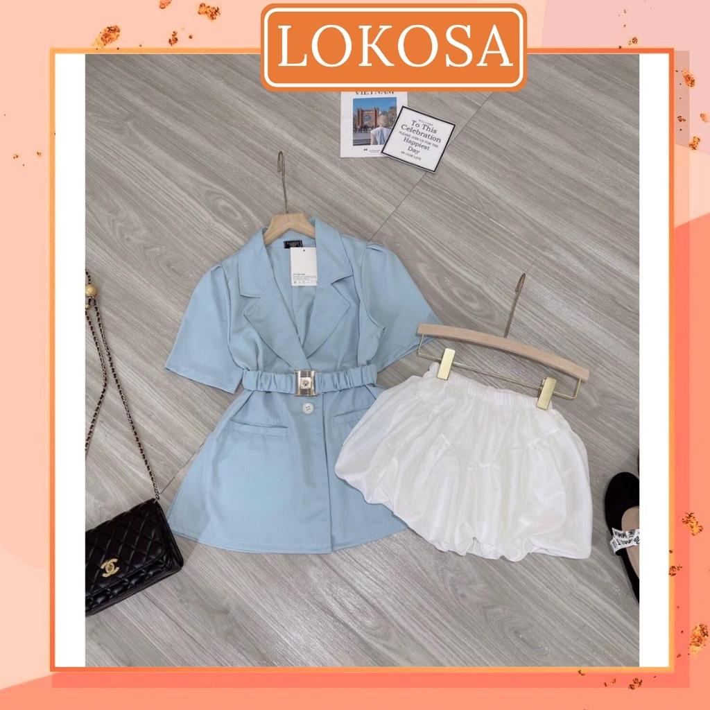 Set Vest Nữ Chân Váy LOKOSA Đầm Vest Công Sở Blazer Hàn Quốc Đẹp, Thiết kế Công Sở, Đi Dự Tiệc Cưới AOE024