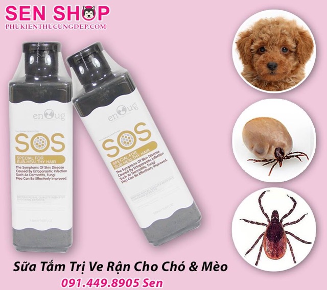 [Mã PET50K giảm Giảm 10% - Tối đa 50K đơn từ 250K] SỮA TẮM CHO CHÓ - SỮA TẮM SOS CHO CHÓ MÈO