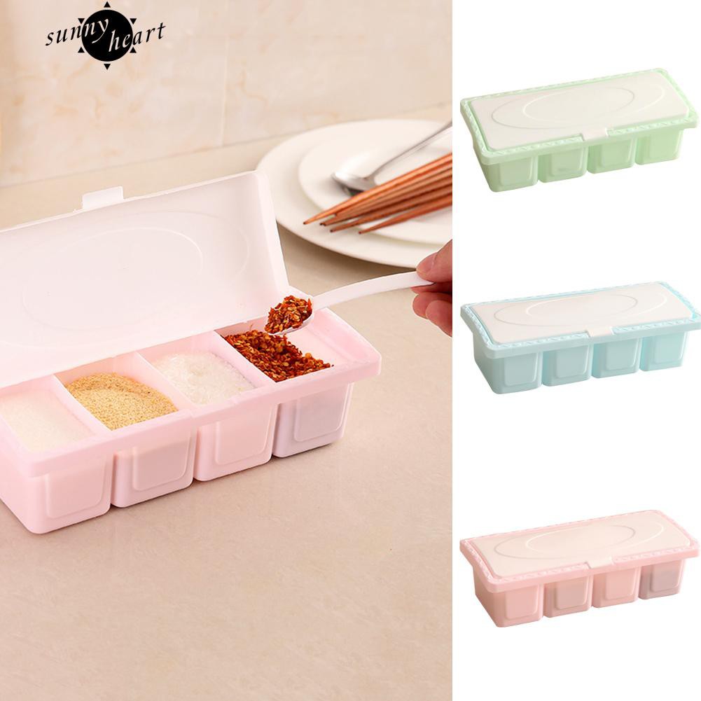 Hộp Đựng Vật Dụng 4 Ngăn Tiện Lợi Cho Nhà Bếp