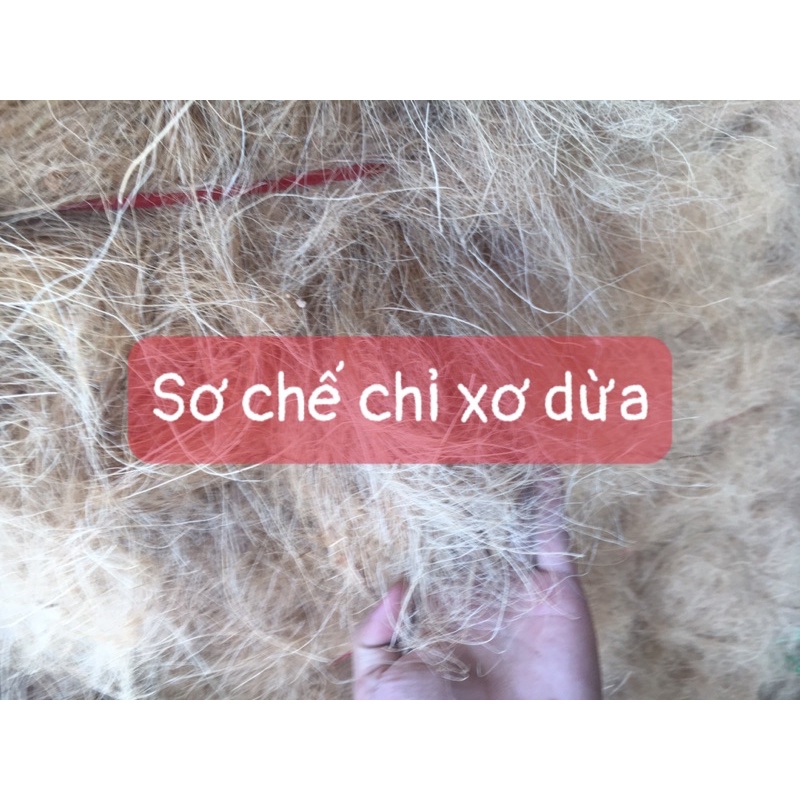 0,5-1,5kg Xơ dừa Bến Tre đã qua xử lí tách mụn và sấy khô | Xơ dừa ủ gốc cây | Xơ dừa dài ủ gốc lan | Xơ dừa trang trí