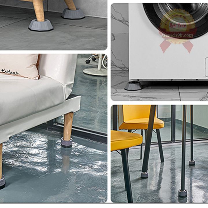 Chân kê đa năng máy giặt miếng cao su chân to có lỗ thoát nước cao cấp chống ồn chống rung hàng loại 1