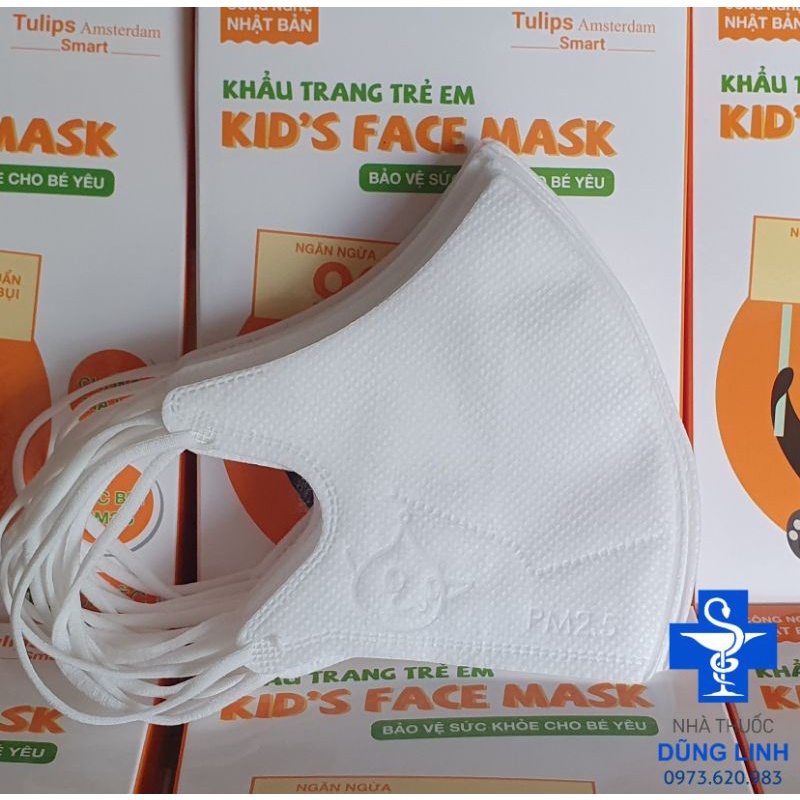 Khẩu trang Tulips 3d trẻ em Chính hãng sử dụng công nghệ dập nhật (Kids Face mask 3d ) | BigBuy360 - bigbuy360.vn