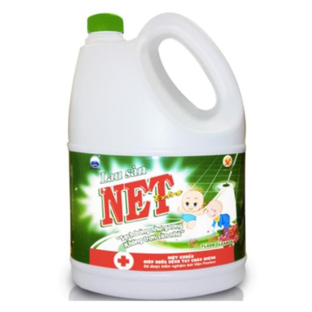 Nước lau sàn Net siêu đậm đặc 4kg ( HSD : 2023 ) - Hương Bạc Hà Thơm Mát